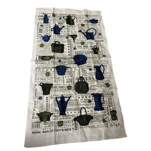 Vintage Lois Long Kitchen Tea Dish Towel Tole Primitive Antiques